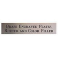9" x 12" Standard Brass Engraved Plates - Routed & Color Filled